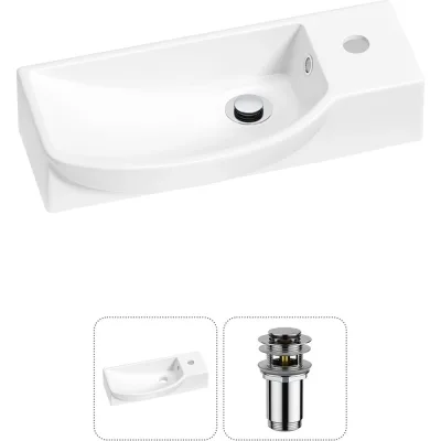 Комплект Wellsee 2 в 1 Lavinia Boho Bathroom Sink накладная/подвесная раковина 50x24 см 20216161R