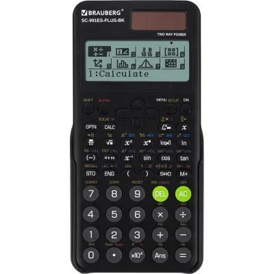ΠΠ°Π»ΡΠΊΡΠ»ΡΡΠΎΡ ΠΈΠ½ΠΆΠ΅Π½Π΅ΡΠ½ΡΠΉ BRAUBERG SC-991ES-PLUS-BK (164x80 ΠΌΠΌ) 552 ΡΡΠ½ΠΊΡΠΈΠΉ, 10+2 ΡΠ°Π·Ρ., ΡΠ΅ΡΠ½ΡΠΉ 272651