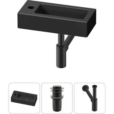 Комплект 3 в 1 Wellsee Lavinia Boho Bathroom Sink накладная/подвесная раковина 37x18 см 20215901R