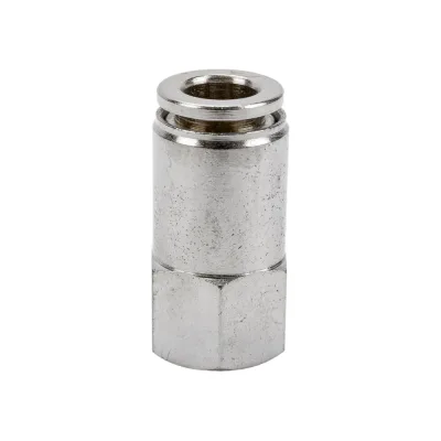 Фитинг металлический 6 мм - внутренняя резьба 1/4" Pegas pneumatic 6106