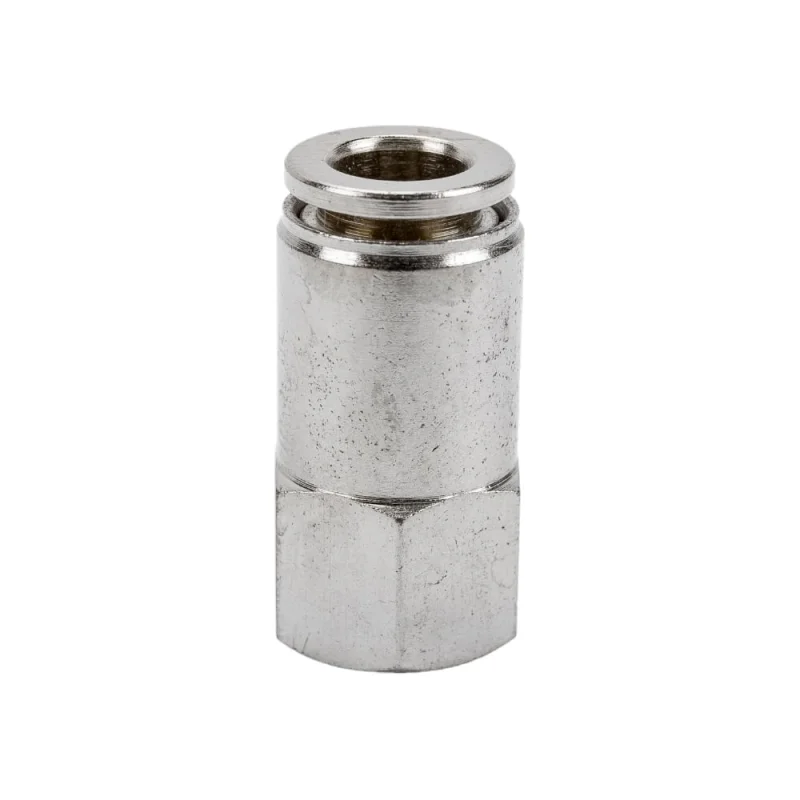 Фитинг металлический 6 мм - внутренняя резьба 1/4" Pegas pneumatic 6106
