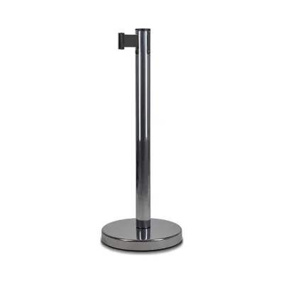Стойка ограждения RUSBARRIER с лентой 2 м BSLN-326332 CHROME black