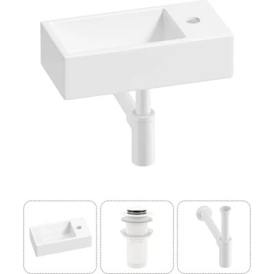 Комплект Wellsee 3 в 1 Lavinia Boho Bathroom Sink накладная/подвесная раковина 40x20 см 20215972R