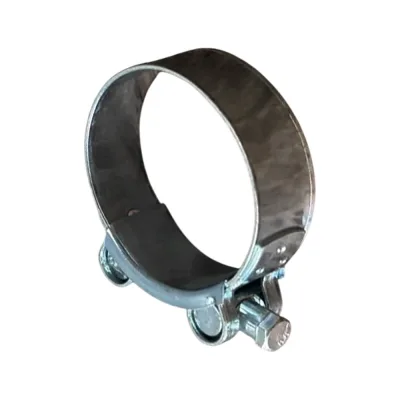 Хомут силовой одноболтовый Novocraft 122 x 130 мм, цинк, уп. 4 шт. RZN122130004