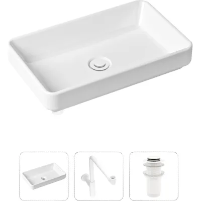 Накладная раковина для ванной Lavinia Boho Bathroom Sink Slim в комплекте 3 в 1 21520161