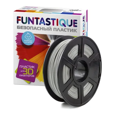 Пластик в катушке FUNTASTIQUE petg, 1.75 мм, 1 кг, серый PETG-1KG-GY