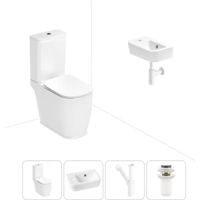 Унитаз-компакт Lavinia Boho Bell Pro в комплекте 4 в 1 для туалета 202008459