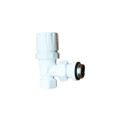 Вентиль термостатический угловой GUARDO Purmo 1/2", с американкой MTB 131 RAL 9016 Белый