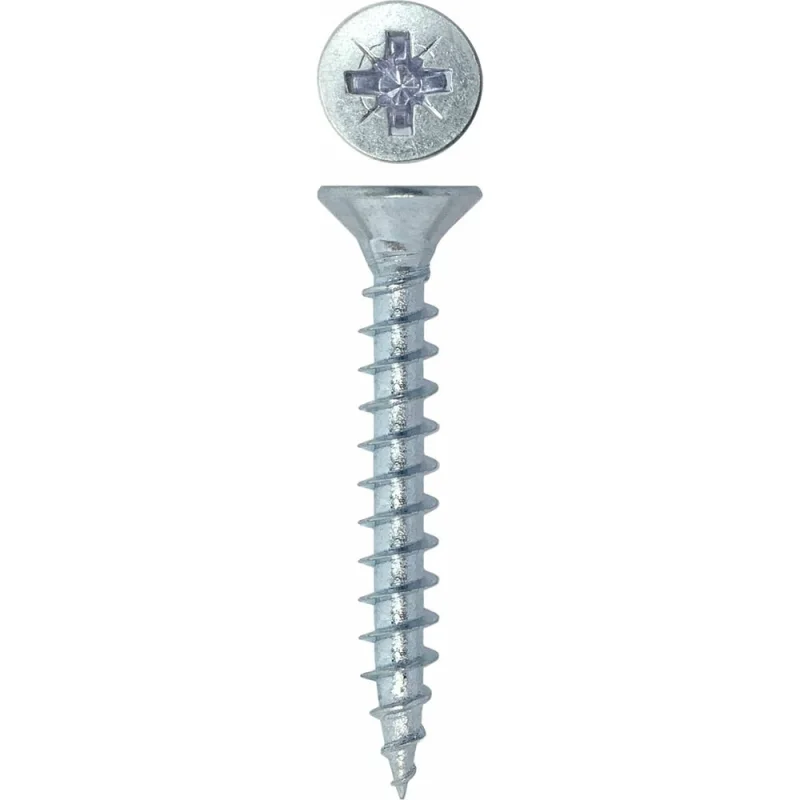 Универсальный саморез Rizzel Pz 4,5x40 белый цинк 5000 шт 00-00464466