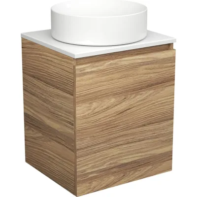 Тумба Bauedge Bau Dream Blackwood 50 с дверцей, раковина BAU Dream круглая SD3046