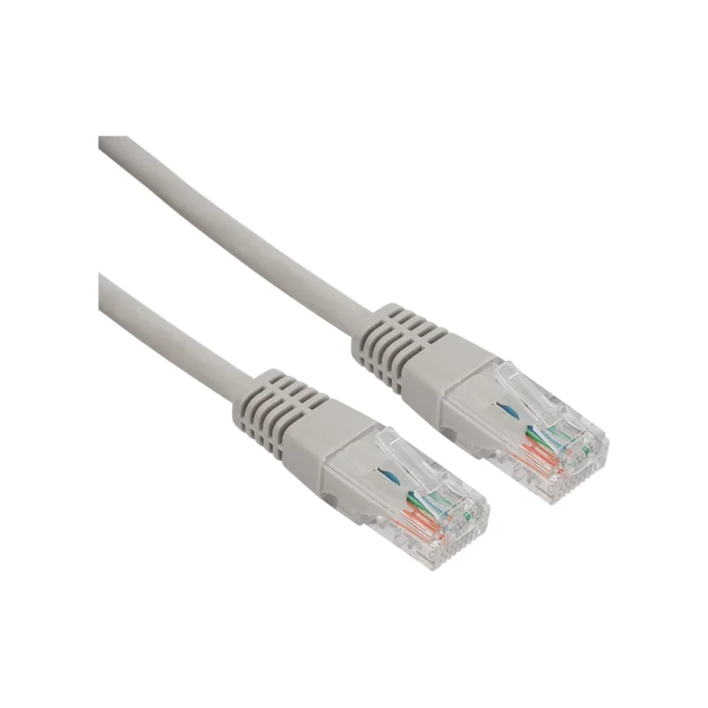 ΠΠ°ΡΡ-ΠΊΠΎΡΠ΄ U/UTP REXANT 5e, RJ45-RJ45, LSZH ΡΠ΅ΡΡΠΉ, 0,5 ΠΌ 18-8001