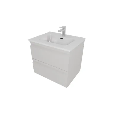 Комплект мебели AQUATEK AQ77060-LG Тумба 60см ВЕГА с раковиной AQ0460-00, 2 ящика, цвет серый туман 00000145041