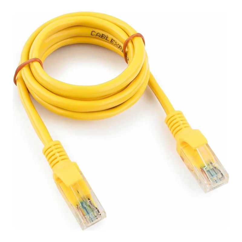 Многожильный патч-корд Cablexpert UTP кат.5e, 1м, литой, жёлтый PP12-1M/Y