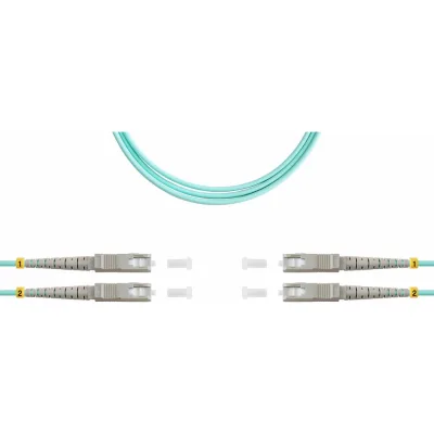 Оптический патч-корд TopLAN дуплексный, SC/PC-SC/PC, DPC-TOP-OM3-SC/P-SC/P-100