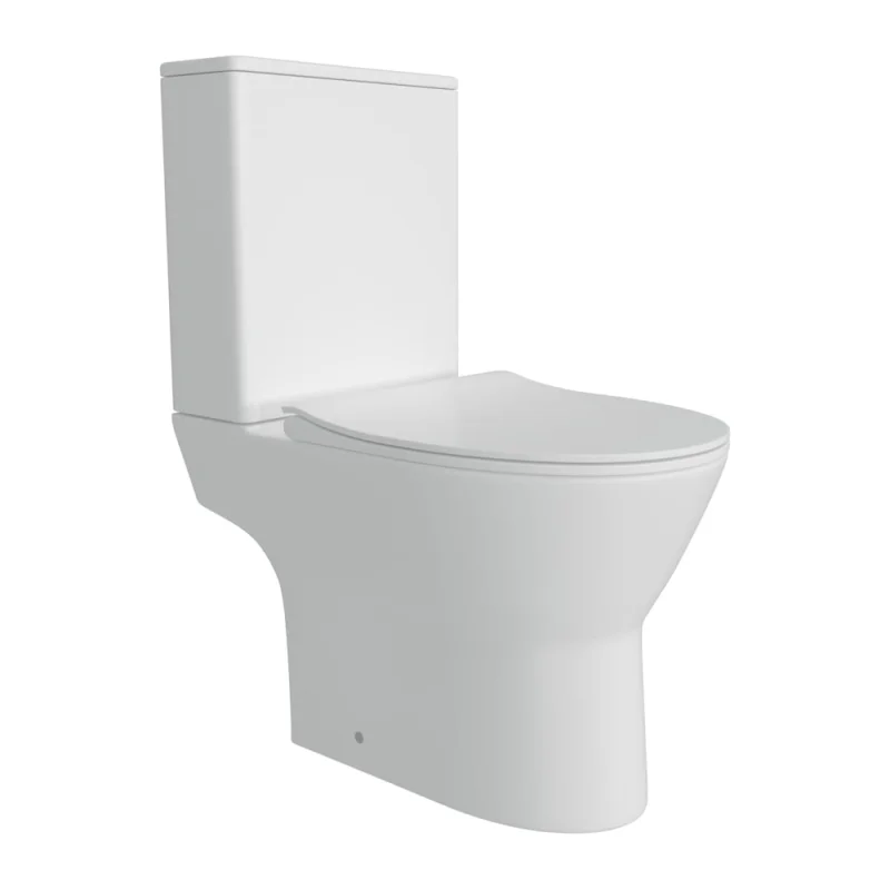 Напольный унитаз Teymi Ritta безободковый, сиденье микролифт T40803 ЦБ-00267141