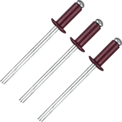 Вытяжная заклепка Daxmer 4,0х10 алюм/сталь RAL 3005, 1000 шт 00000307920