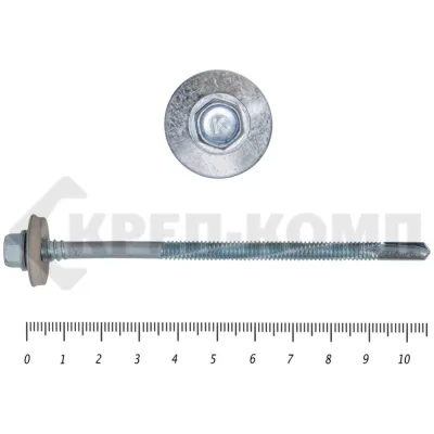 Саморез для сендвич-панелей КРЕП-КОМП 6,3/5,5х105, 50 шт. сспк105мф