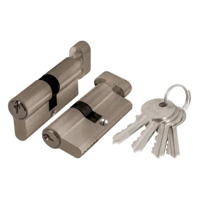 Цилиндровый механизм с вертушкой AJAX (AX102/60) AX1002Knob60 (25+10+25)/HD AB бронза 4Key 44847