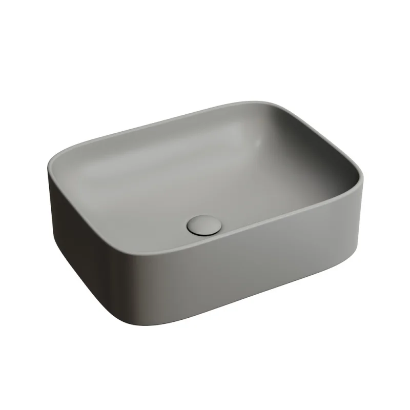 Накладная чаша умывальник Ceramicanova Element прямоугольная (цвет антрацит матовый) 505_380_150мм CN6052MH