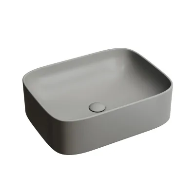 Накладная чаша умывальник Ceramicanova Element прямоугольная (цвет антрацит матовый) 505_380_150мм CN6052MH