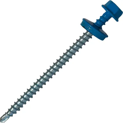 Саморез кровельный по дереву HARDWEX ТМ HWX2-W-P5-4.8x70 мм, св.№1, RAL 5015, 100 шт. 5190000023323
