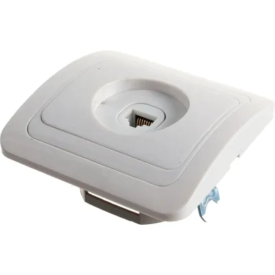 Компьютерная розетка Smartbuy RJ45 1-местная белая Марс SBE-02w-S1-RJ