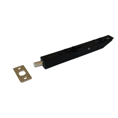 Дверной торцевой ригель Trodos l140, черный матовый 205087