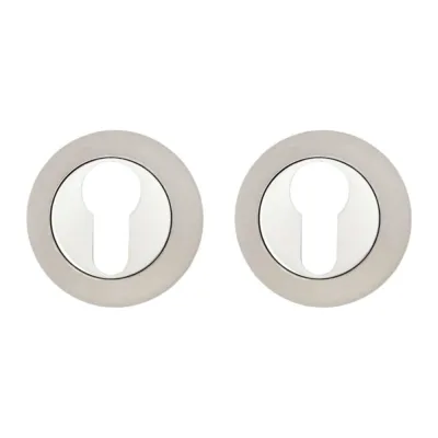 Декоративная накладка под цилиндр BASARA et 0701 sn/cp (white box, no logo, сатин/хром) 40078