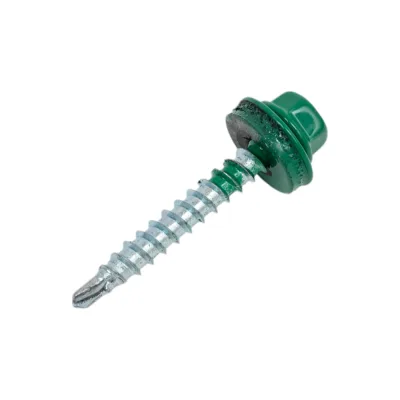 Кровельный саморез Rizzel 4,8x35 RAL 6029 сверло №1, 250 шт 00000312282