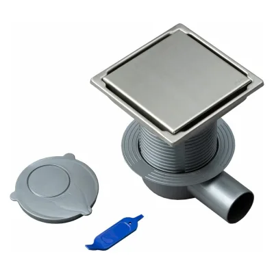 Точечный трап Logan L004-150 с решеткой из нержавеющей стали, под плитку, 15x15 см 00306894