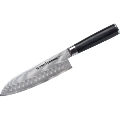 Нож кухонный Сантоку Samura DAMASCUS 180 мм, G-10, дамаск 67 слоев SD-0094/K