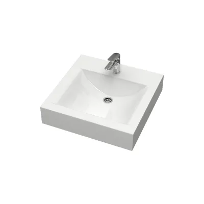 Раковина AQUADREAM Ирен V57D1 белая, в комплекте с кронштейнами и сифоном VKA057D001