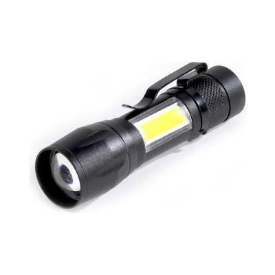 Светодиодный алюминиевый фонарь Smartbuy 3Вт LED+ 3 Вт COB, AA, черный SBF-104