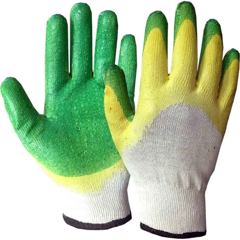 Трикотажные перчатки с 2-м латексным обливом Парников зеленые 4603302937362