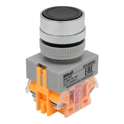 ΠΠ½ΠΎΠΏΠΎΡΠ½ΡΠΉ Π²ΡΠΊΠ»ΡΡΠ°ΡΠ΅Π»Ρ DEKraft ΠΠ-22 10 Π IP54 ΡΠ΅ΡΠ½ΡΠΉ 25126DEK
