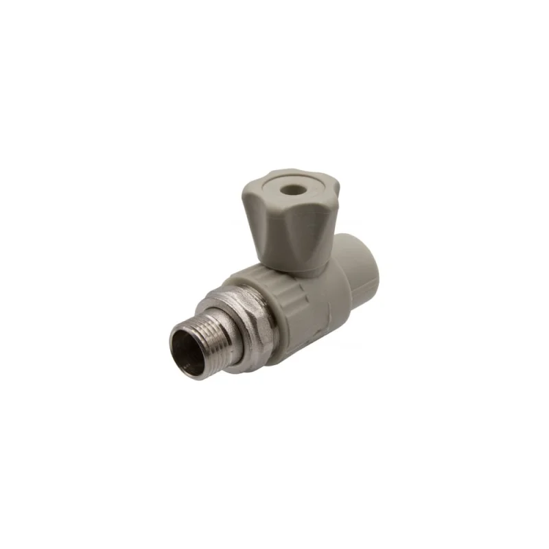 Шаровой кран VRT американка, 20-1/2", прямой, EVER plast, серый 538451