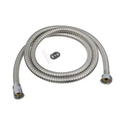 Шланг для душа Melodia della vita ANTI-TWIST M22x1/2 конус, нержавеющая сталь, 14 мм, 150 см, двойной зажим, блистер 20348/MKP20348