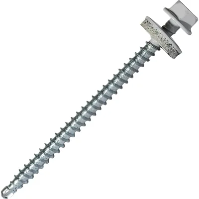 Саморез кровельный по дереву HARDWEX ТМ HWX2-W-P5-4.8x70 мм, св.№1, RAL 7047, 100 шт. 5190000023408