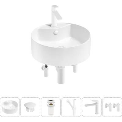 Набор Wellsee 6 в 1 Praxis накладная раковина 46x46 см 32940200S, 1 20217139R