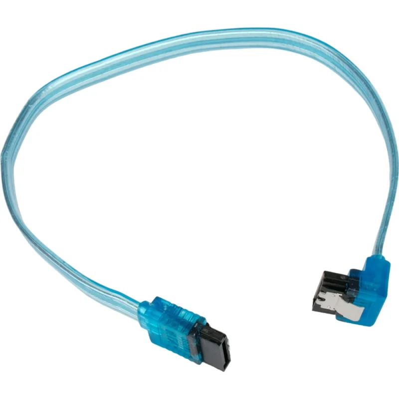 Интерфейсный кабель Cablexpert sata, sata3 7pin/7pin,30см,мет.защелка,прозрач,пакет, CC-SATAM-DATA90-TR-30CM