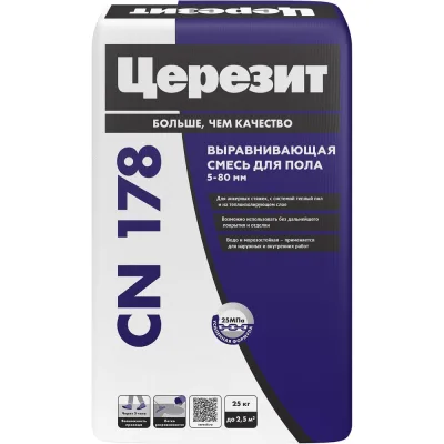 Легковыравнивающая смесь Церезит CN 178/25 5-80 мм 25 кг 854617