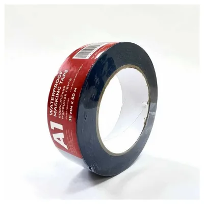 Водостойкая малярная лента A1 WATERPROOF MASKING TAPE синяя, 36 мм, 50 м WP-MT-3650