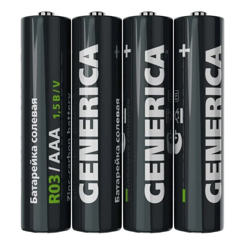 Солевая батарейка GENERICA r03/aaa (4шт/упаковка) ABT-R03-ST-S04-G