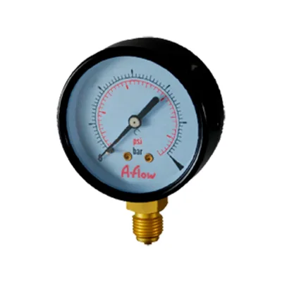 Манометр от 0 до 25 бар из углеродистой стали, D50 мм, BSPP 1/4", штуцер снизу A-Flow G10-C-4G-50A-25bar