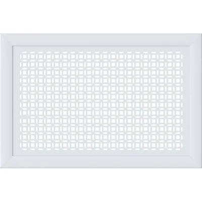 Декоративный экран для радиаторов и батарей Cosca Decor Модерн 600x900 мм, белый, сусанна, с рамкой СПБ072545