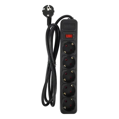 Сетевой фильтр Perfeo "REAL POWER", 1,8м, 5 розеток, черный. 30022736