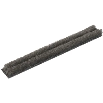 Щёточный уплотнитель Mebax 9,5x4, серый, 4Р, на клею, на плёнке, 300 м 00-00000101