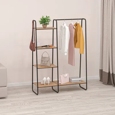 Гардеробная система ЗМИ с полками Скандинавия 1 Scandinavia 1 Clothing rack with shelves черный ГСС1 Ч