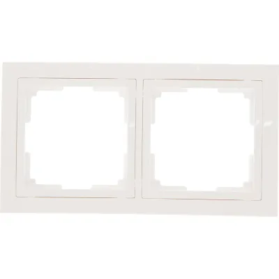 Рамка Smartbuy 2-местная пластик белая Нептун SBE-05w-Plastic-FR-2