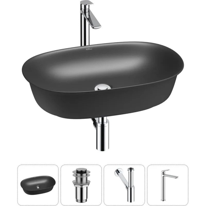 Набор Wellsee 4 в 1 Brillant iCon накладная раковина 60x40 см 20214665R